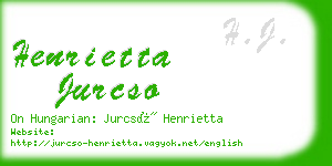 henrietta jurcso business card